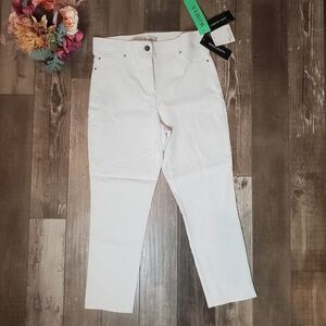 NWT 89th + Madison Clean White Comfort Waist Ankle Length Jeans Women's Size 16W